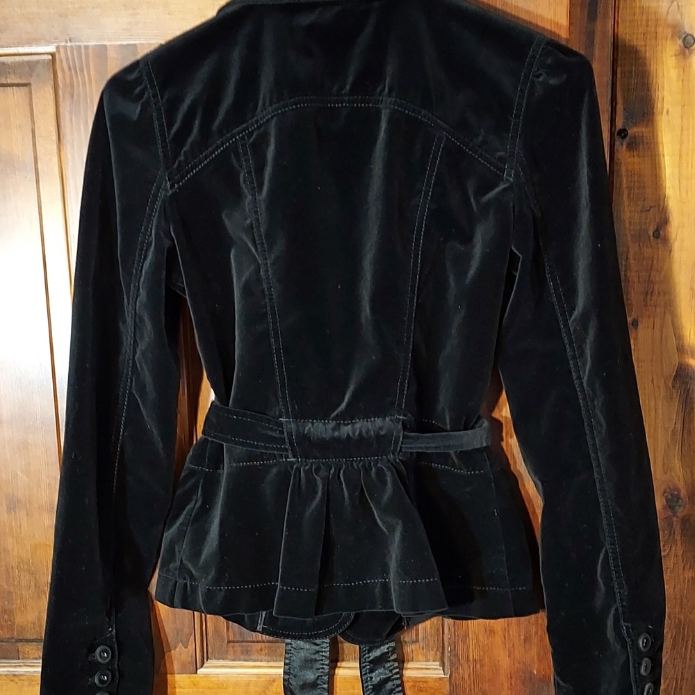 LOFT Black Velvet Women's Blazer - Picture 2 of 3